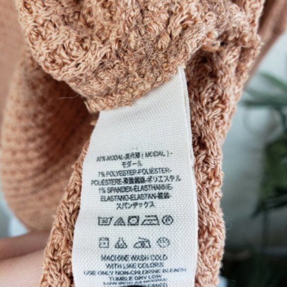 Free People Kate Thermal Tunic Top Oversized Waffle Knit size XS Bohemian - Picture 11 of 12